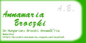 annamaria broczki business card